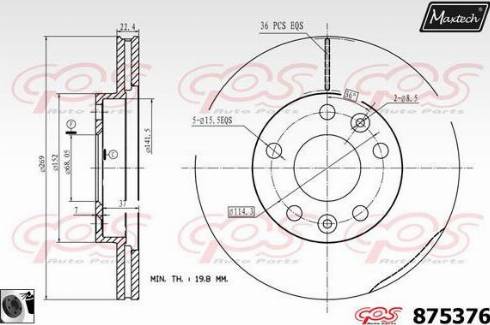 Maxtech 875376.0060 - Discofreno autozon.pro