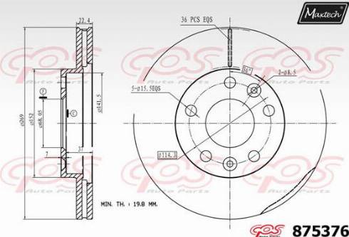 Maxtech 875376.0000 - Discofreno autozon.pro