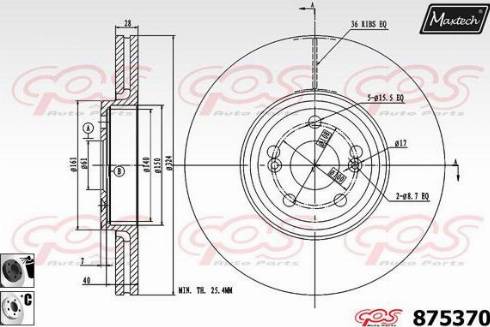 Maxtech 875370.6060 - Discofreno autozon.pro