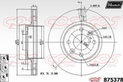 Maxtech 875378.6980 - Discofreno autozon.pro