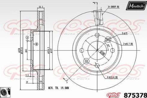 Maxtech 875378.0060 - Discofreno autozon.pro