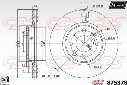 Maxtech 875378.0080 - Discofreno autozon.pro