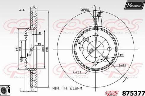 Maxtech 875377.0060 - Discofreno autozon.pro