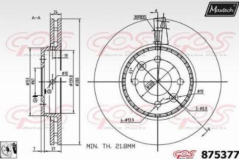 Maxtech 875377.0080 - Discofreno autozon.pro