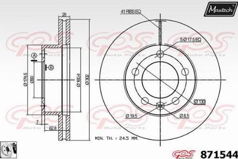 Maxtech 871544.0080 - Discofreno autozon.pro