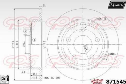 Maxtech 871545.0080 - Discofreno autozon.pro