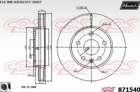 Maxtech 871540.0060 - Discofreno autozon.pro