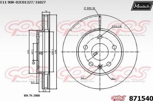 Maxtech 871540.0000 - Discofreno autozon.pro