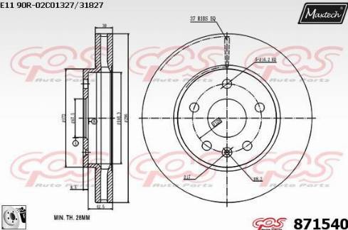 Maxtech 871540.0080 - Discofreno autozon.pro