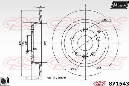 Maxtech 871543.0060 - Discofreno autozon.pro