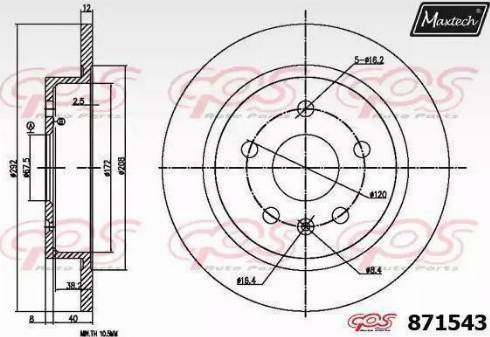 Maxtech 871543.0000 - Discofreno autozon.pro