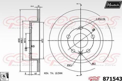 Maxtech 871543.0080 - Discofreno autozon.pro