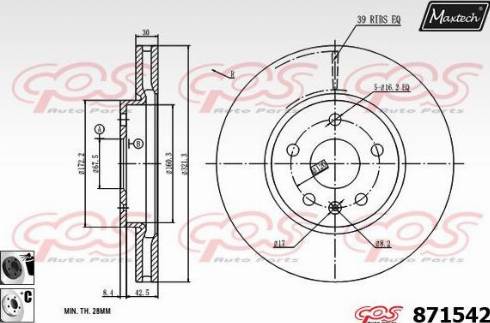 Maxtech 871542.6060 - Discofreno autozon.pro