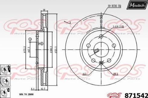 Maxtech 871542.6880 - Discofreno autozon.pro