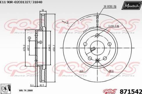 Maxtech 871542.0080 - Discofreno autozon.pro