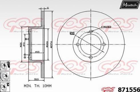 Maxtech 871556.6980 - Discofreno autozon.pro