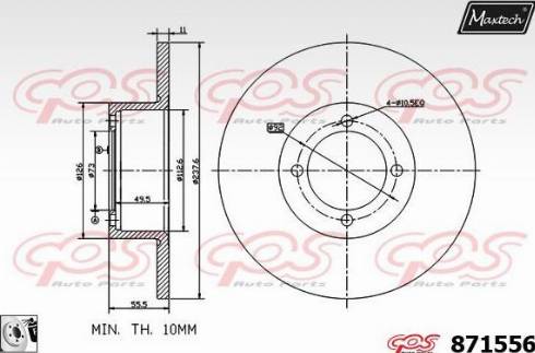 Maxtech 871556.0080 - Discofreno autozon.pro