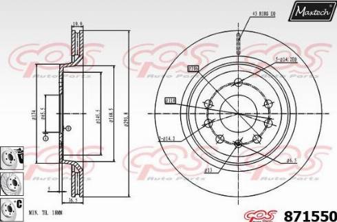 Maxtech 871550.6880 - Discofreno autozon.pro