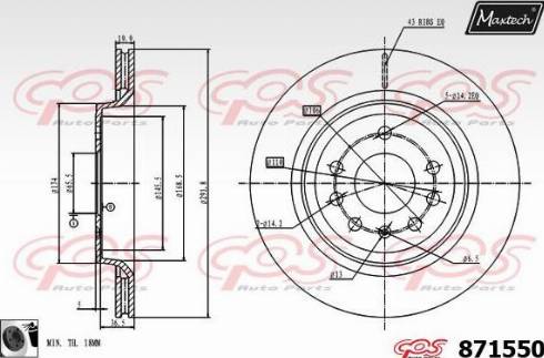 Maxtech 871550.0060 - Discofreno autozon.pro