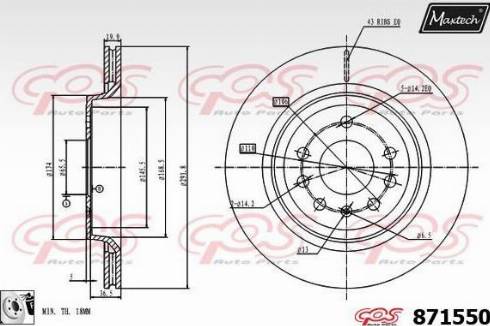 Maxtech 871550.0080 - Discofreno autozon.pro