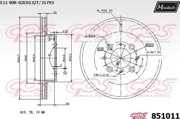 Maxtech 871550 - Discofreno autozon.pro