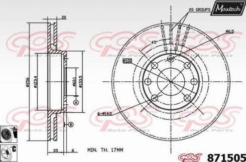 Maxtech 871505.6060 - Discofreno autozon.pro