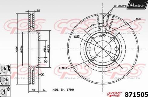 Maxtech 871505.6880 - Discofreno autozon.pro