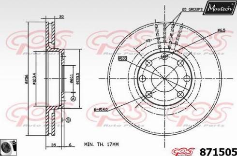 Maxtech 871505.0060 - Discofreno autozon.pro