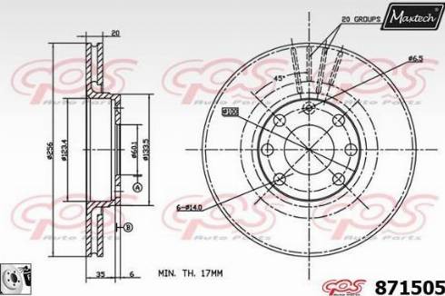 Maxtech 871505.0080 - Discofreno autozon.pro