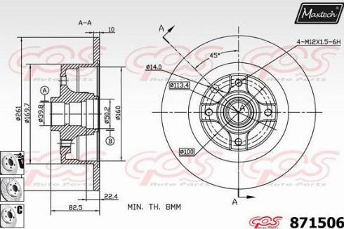 Maxtech 871506.6980 - Discofreno autozon.pro