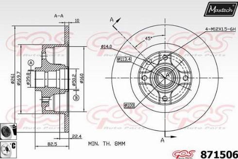 Maxtech 871506.6060 - Discofreno autozon.pro