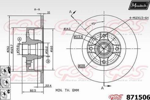 Maxtech 871506.6880 - Discofreno autozon.pro