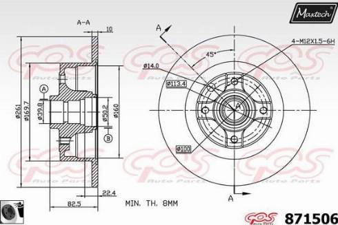 Maxtech 871506.0060 - Discofreno autozon.pro