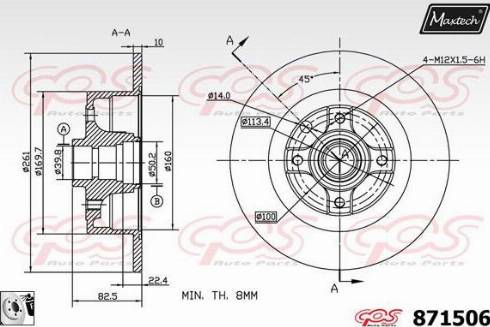 Maxtech 871506.0080 - Discofreno autozon.pro