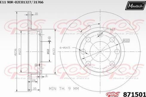 Maxtech 871501.0000 - Discofreno autozon.pro