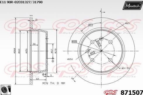 Maxtech 871507.0060 - Discofreno autozon.pro