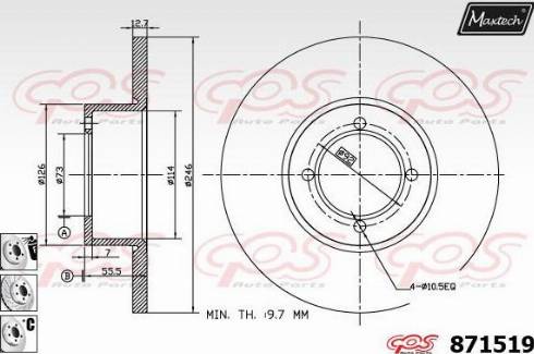 Maxtech 871519.6980 - Discofreno autozon.pro