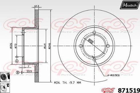 Maxtech 871519.6060 - Discofreno autozon.pro