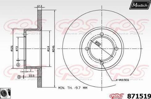 Maxtech 871519.0060 - Discofreno autozon.pro