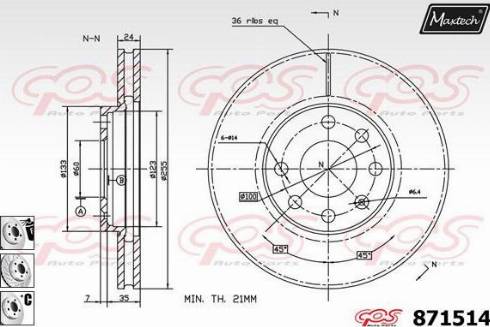 Maxtech 871514.6980 - Discofreno autozon.pro