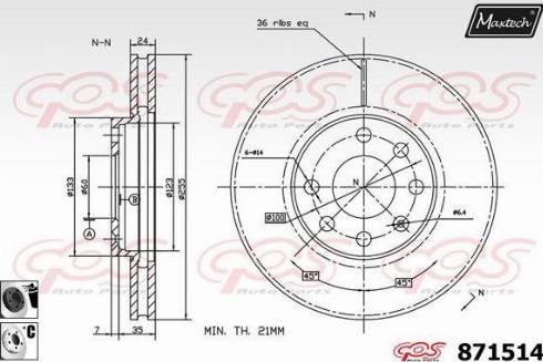 Maxtech 871514.6060 - Discofreno autozon.pro