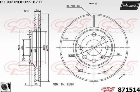 Maxtech 871514.0060 - Discofreno autozon.pro