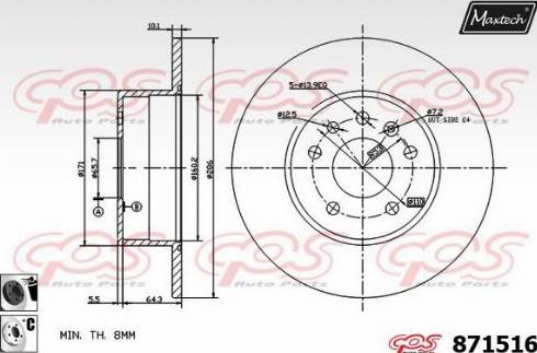 Maxtech 871516.6060 - Discofreno autozon.pro