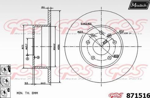 Maxtech 871516.6880 - Discofreno autozon.pro