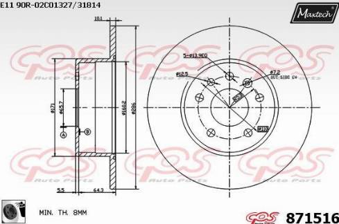 Maxtech 871516.0060 - Discofreno autozon.pro