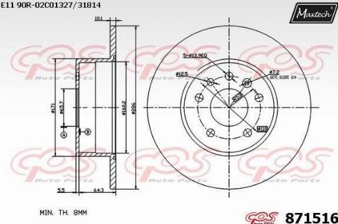 Maxtech 871516.0000 - Discofreno autozon.pro