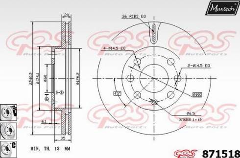 Maxtech 871518.6980 - Discofreno autozon.pro