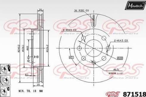 Maxtech 871518.6880 - Discofreno autozon.pro