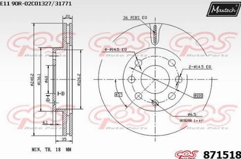 Maxtech 871518.0000 - Discofreno autozon.pro