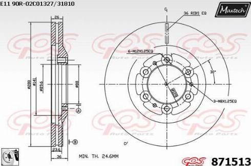 Maxtech 871513.0080 - Discofreno autozon.pro